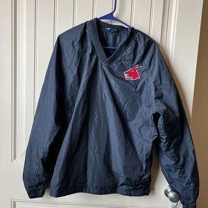 Unisex UCM Mules Windbreaker - v neck, black, size medium